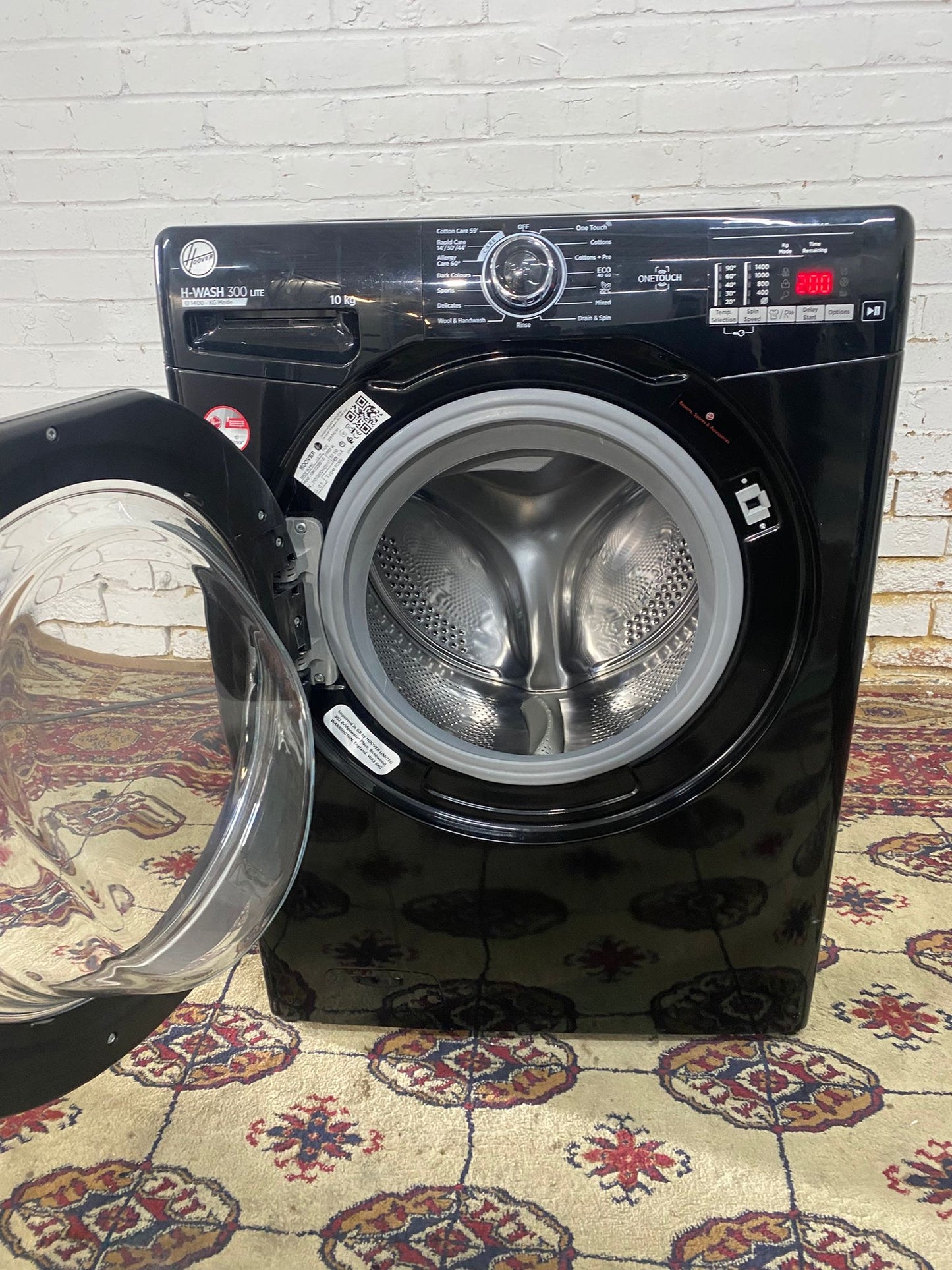 10KG Hoover Black Washing Machine For Sale