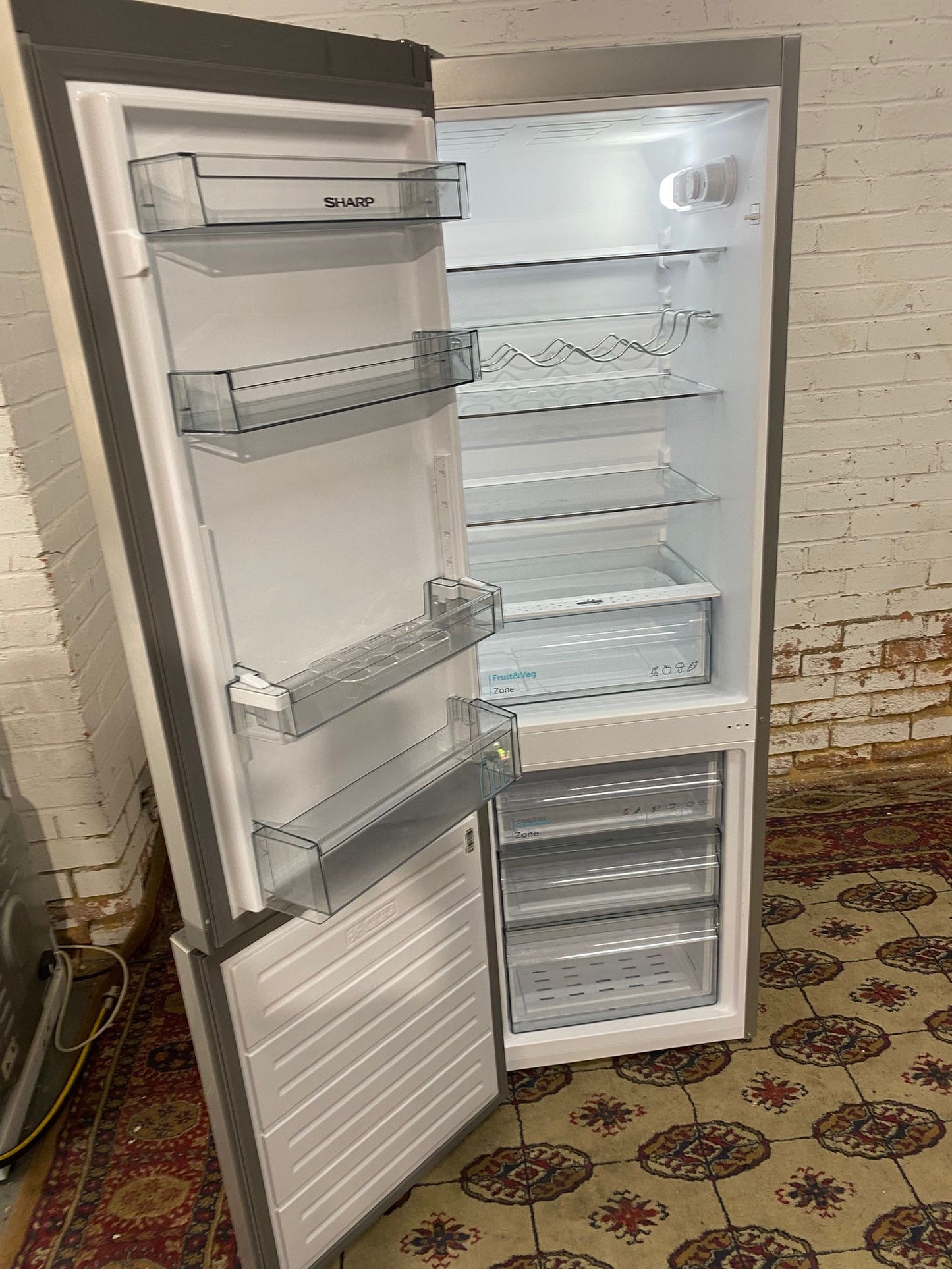 Beautiful Sharp Grey Fridge Freezer For Sale
