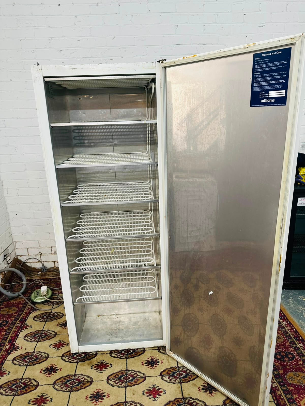 Tall Williams Commercial Standing Freezer For Sale