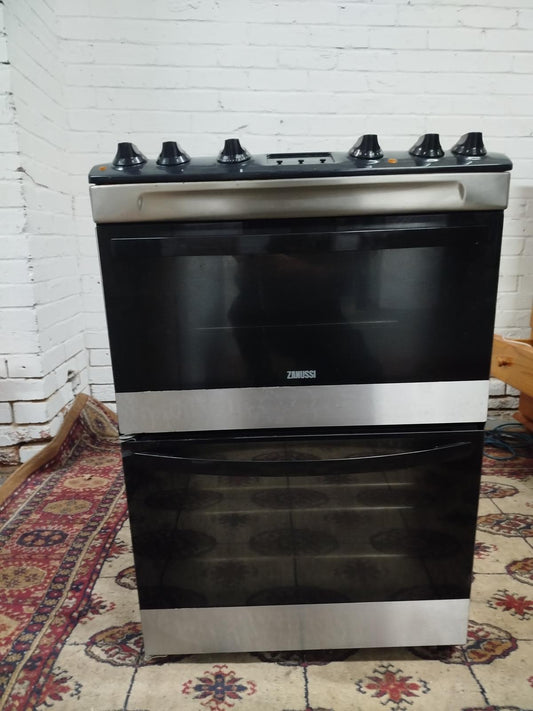 Zanussi 60CM Black Electric Cooker With Dual Oven/Grill For Sale