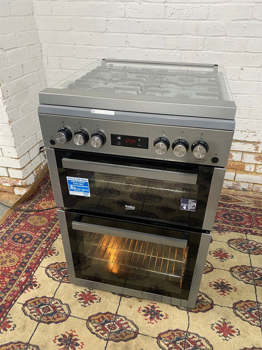 Beautiful Beko 60 CM Grey Gas Cooker With Oven/Grill For Sale