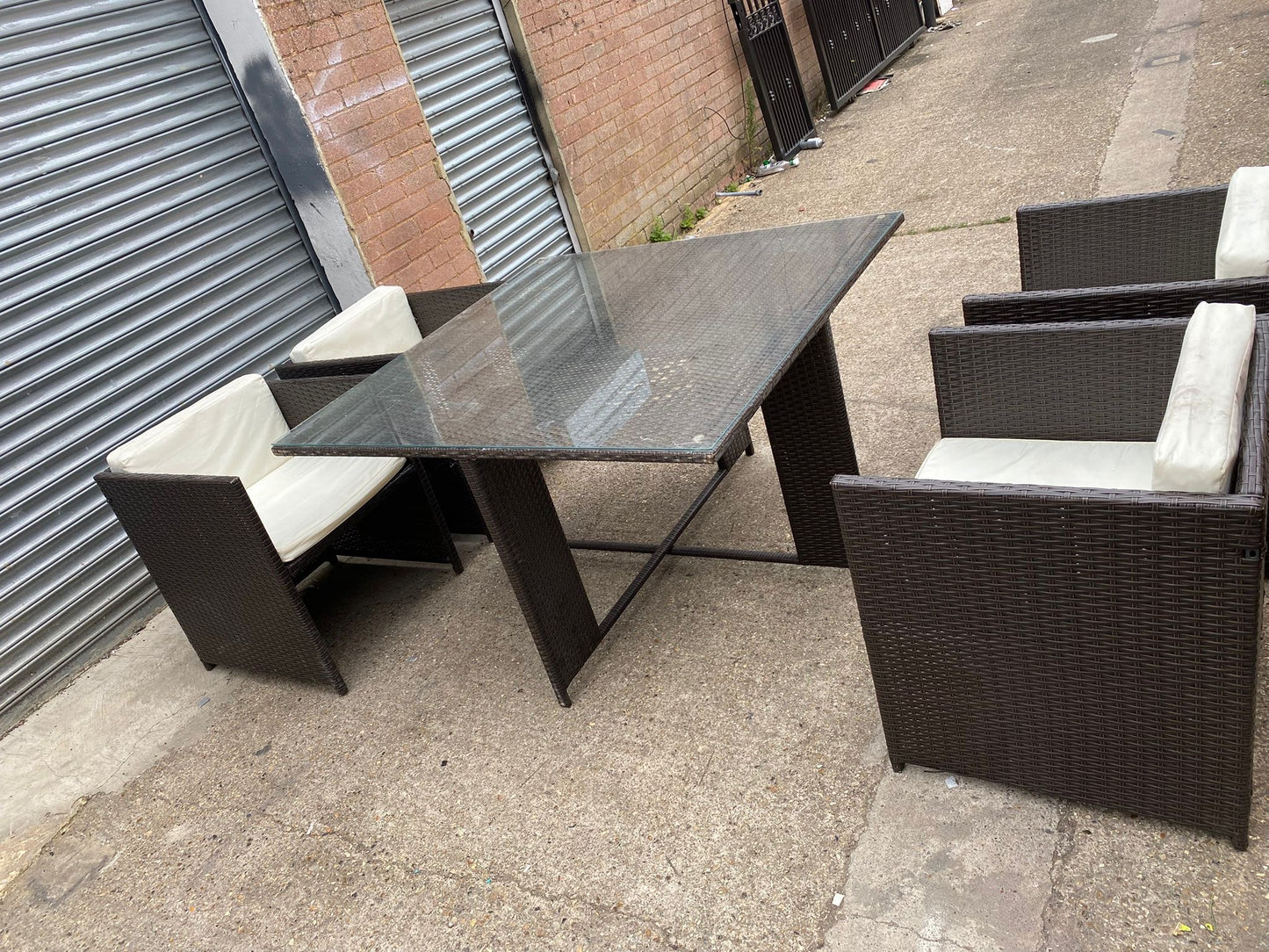 Rattan 4Seater Cubes Garden Set With Washable Cushions For Sale