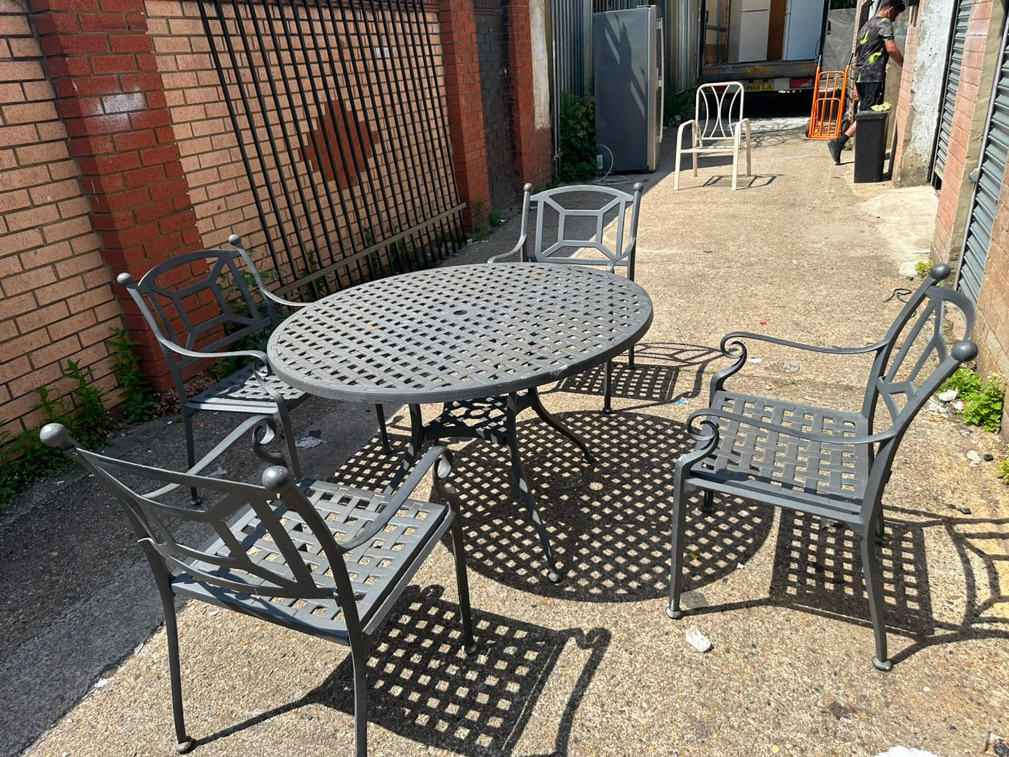 Garden Patio Set Round Table With 4 Chairs For Sale