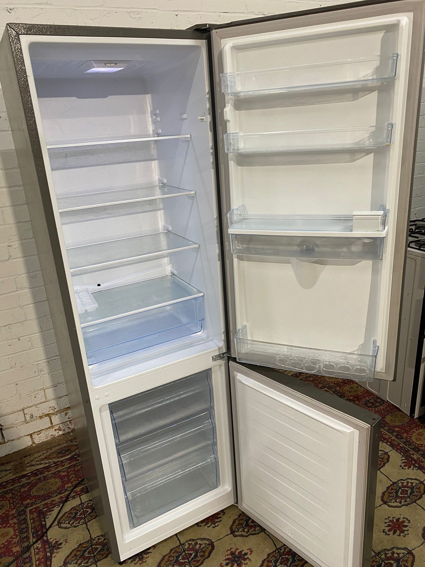 FridgeMaster Datk Grey Water Dispenser Fridge Freezer For Sale