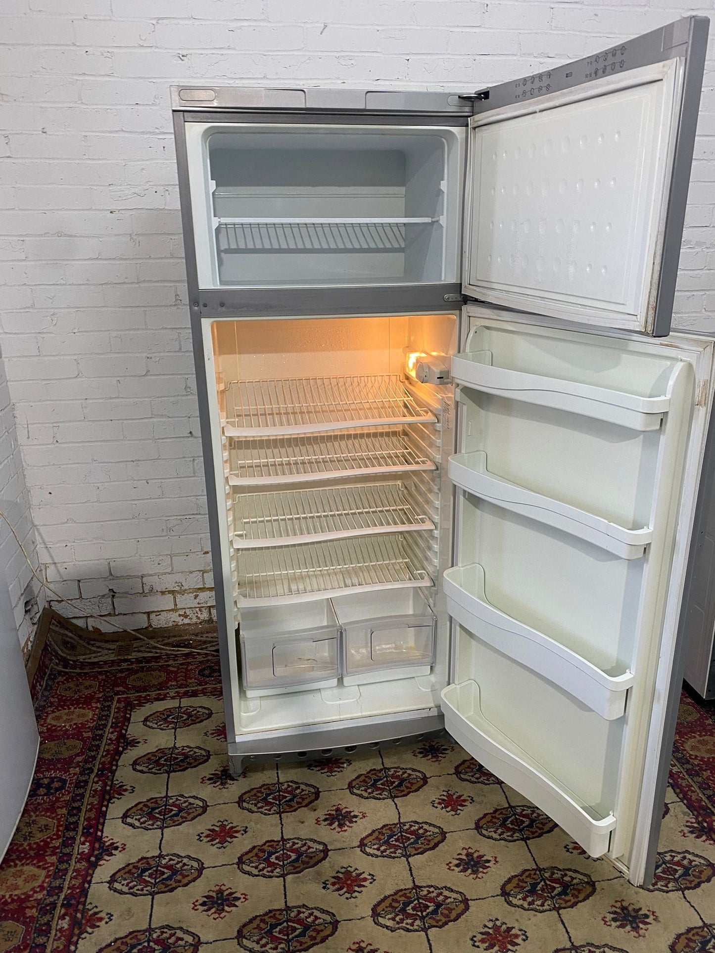 Indesit 70 CM Wide Grey Fridge Freezer On Top For Sale