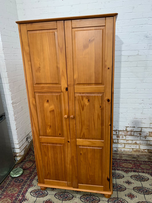 Pine Two Door Assemble Wardrobe
