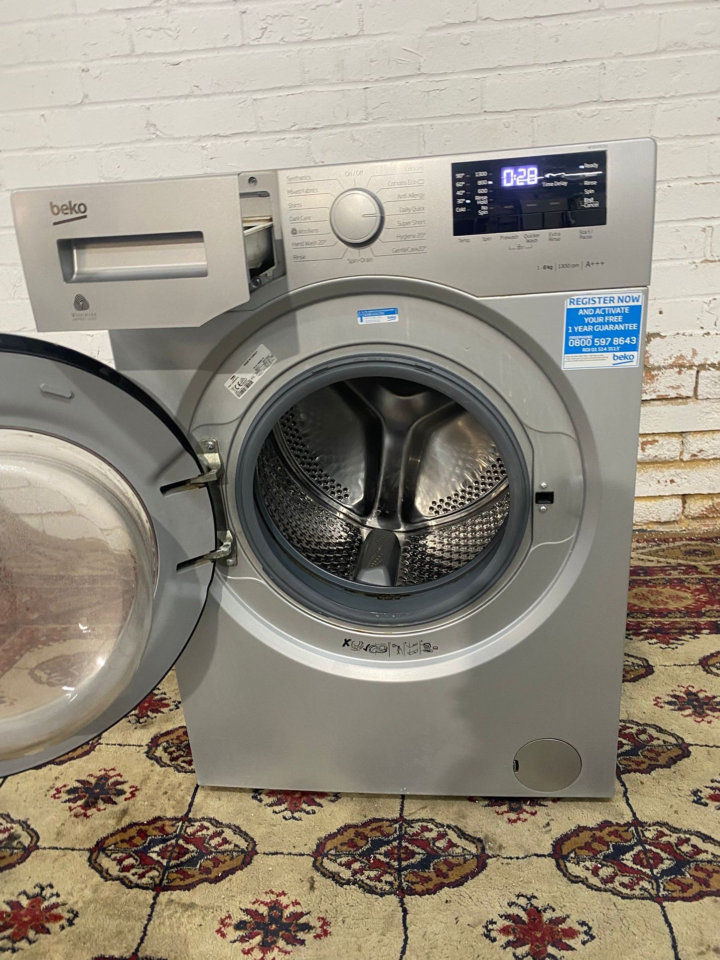 🚐Beko Grey 8KG Washing Machine For Sale