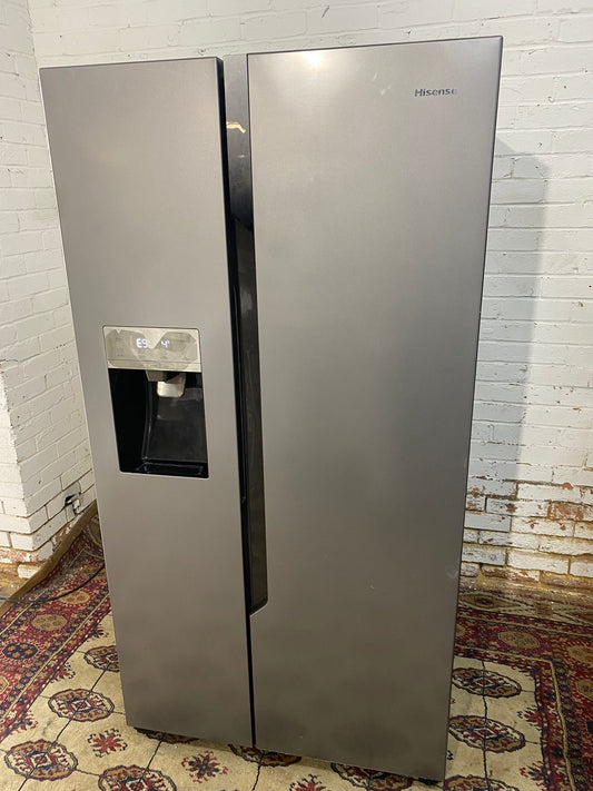 Hisense Grey American Fridge Freezer For Sale