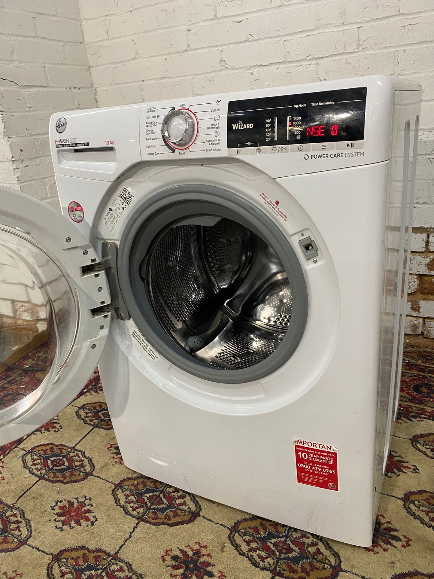 🚚Beautiful Hoover Large Drum 10kg Wifi Washing Machine For Sale