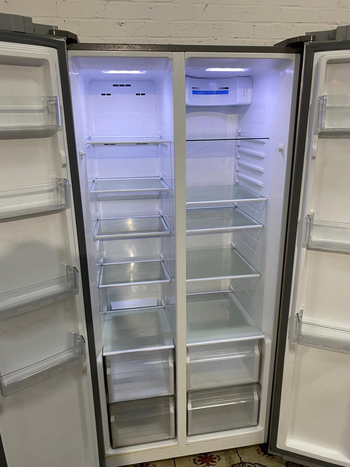 Beautiful Haier Grey American Double Door Fridge Freezer For Sale