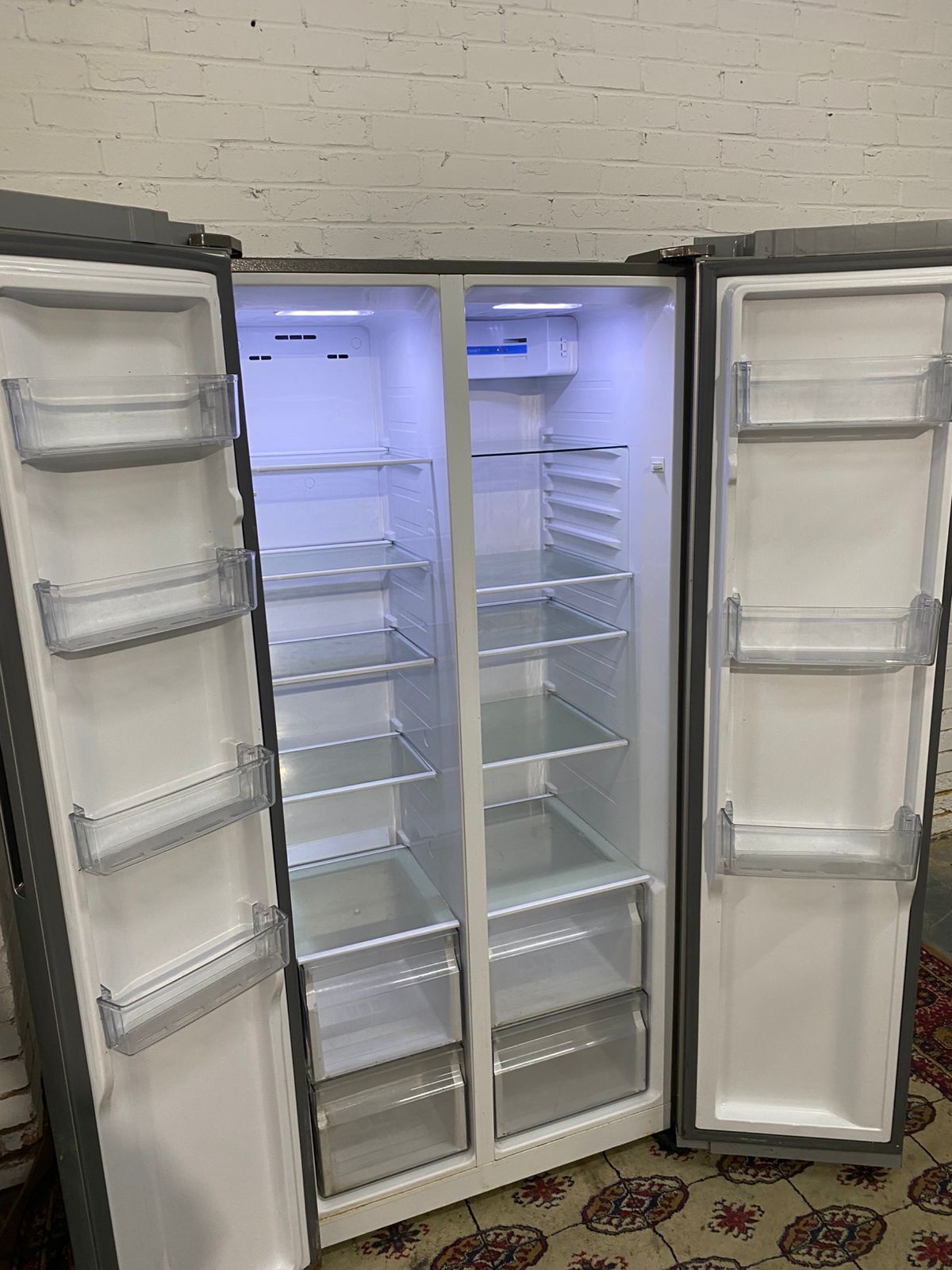 Beautiful Haier Grey American Double Door Fridge Freezer For Sale