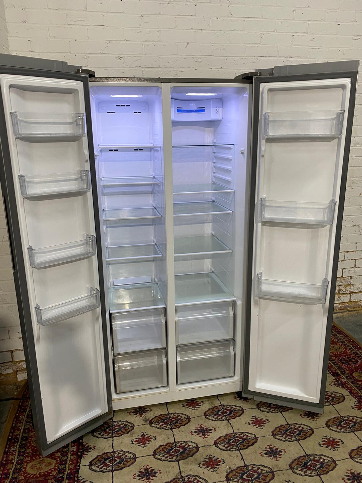 Beautiful Haier Grey American Double Door Fridge Freezer For Sale