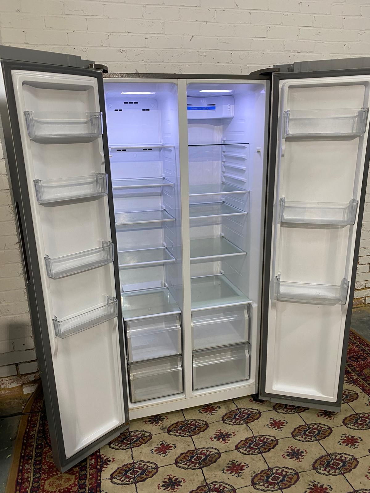 Beautiful Haier Grey American Double Door Fridge Freezer For Sale