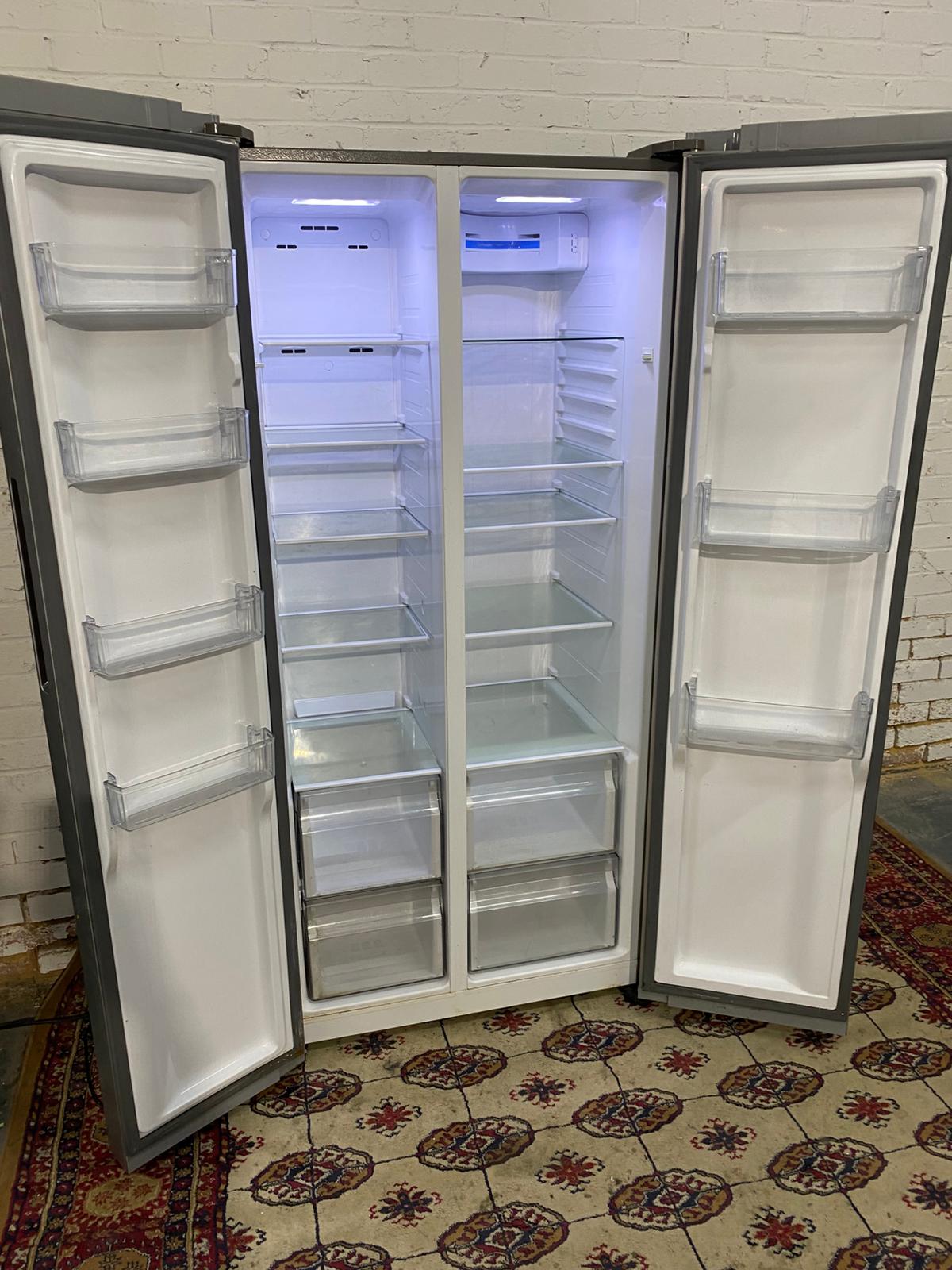 Beautiful Haier Grey American Double Door Fridge Freezer For Sale