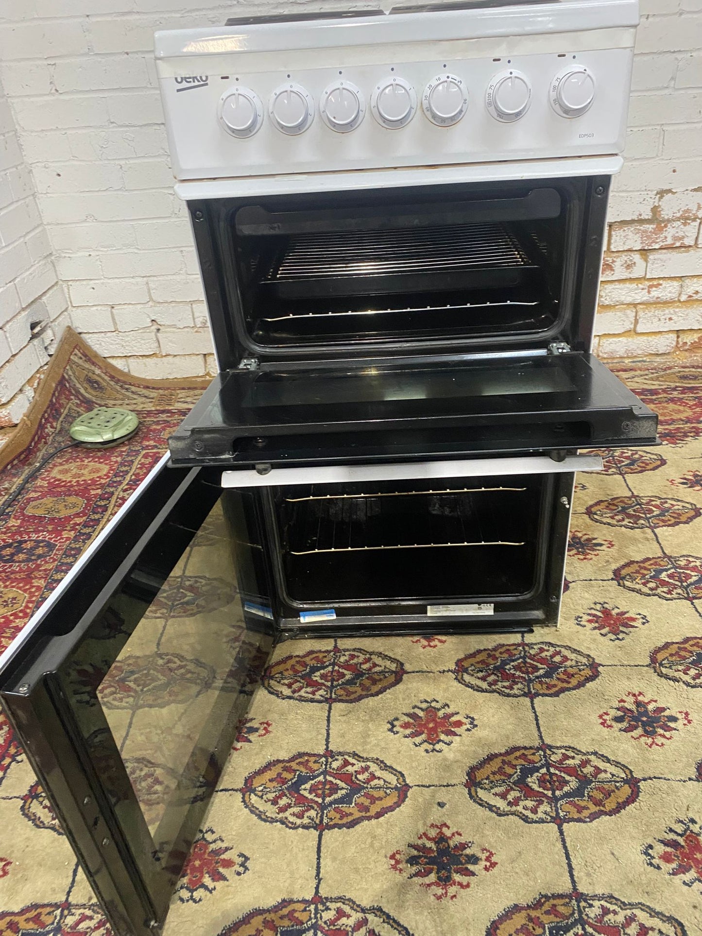 🚚Beautiful 50 CM Beko White Electric Cooker Oven/Grill For Sale