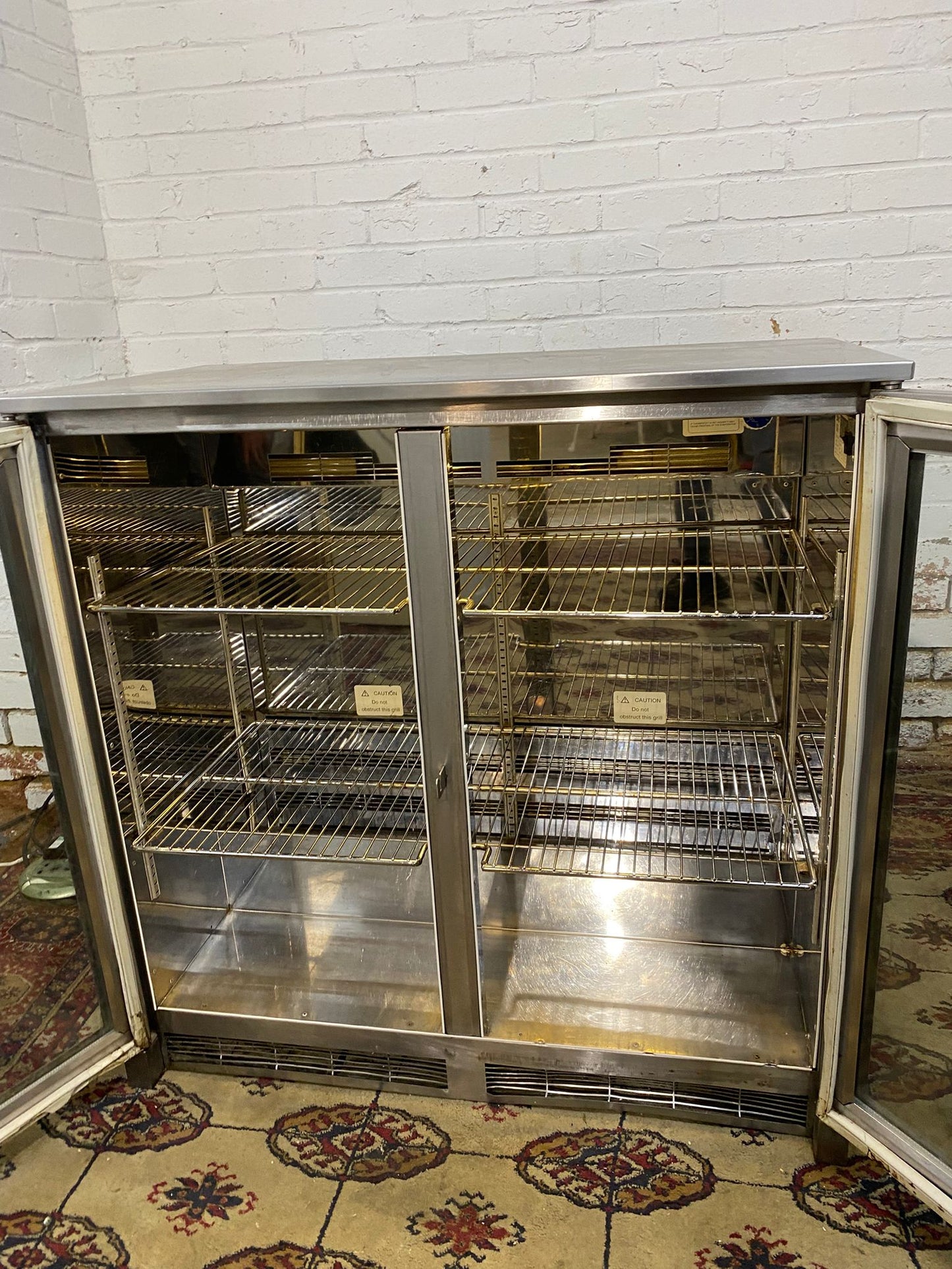 🚐🚐Beautiful 2Doors Stainless Steel Commercial Bar Drinks Fridge For Sale (video available)