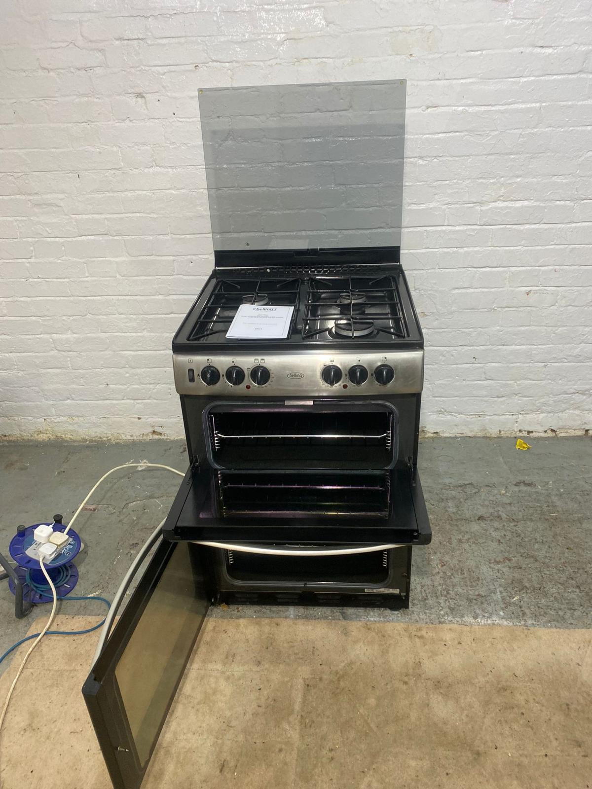 🚐🚐Belling 60CM Black Gas Cooker With Dual Oven/Grill For Sale
