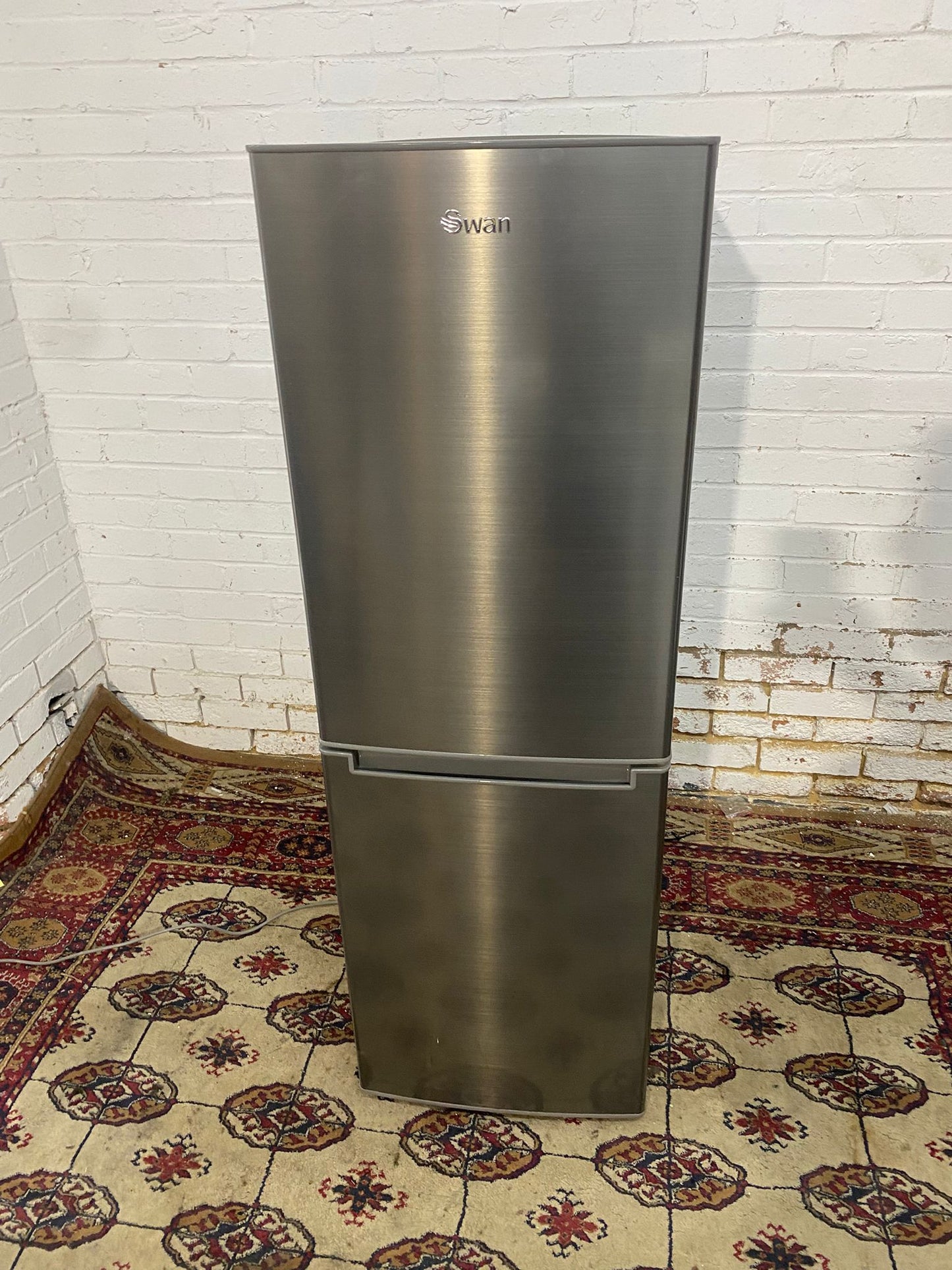 Beautiful Swan Stainless Steel Fridge Freezer For Sale