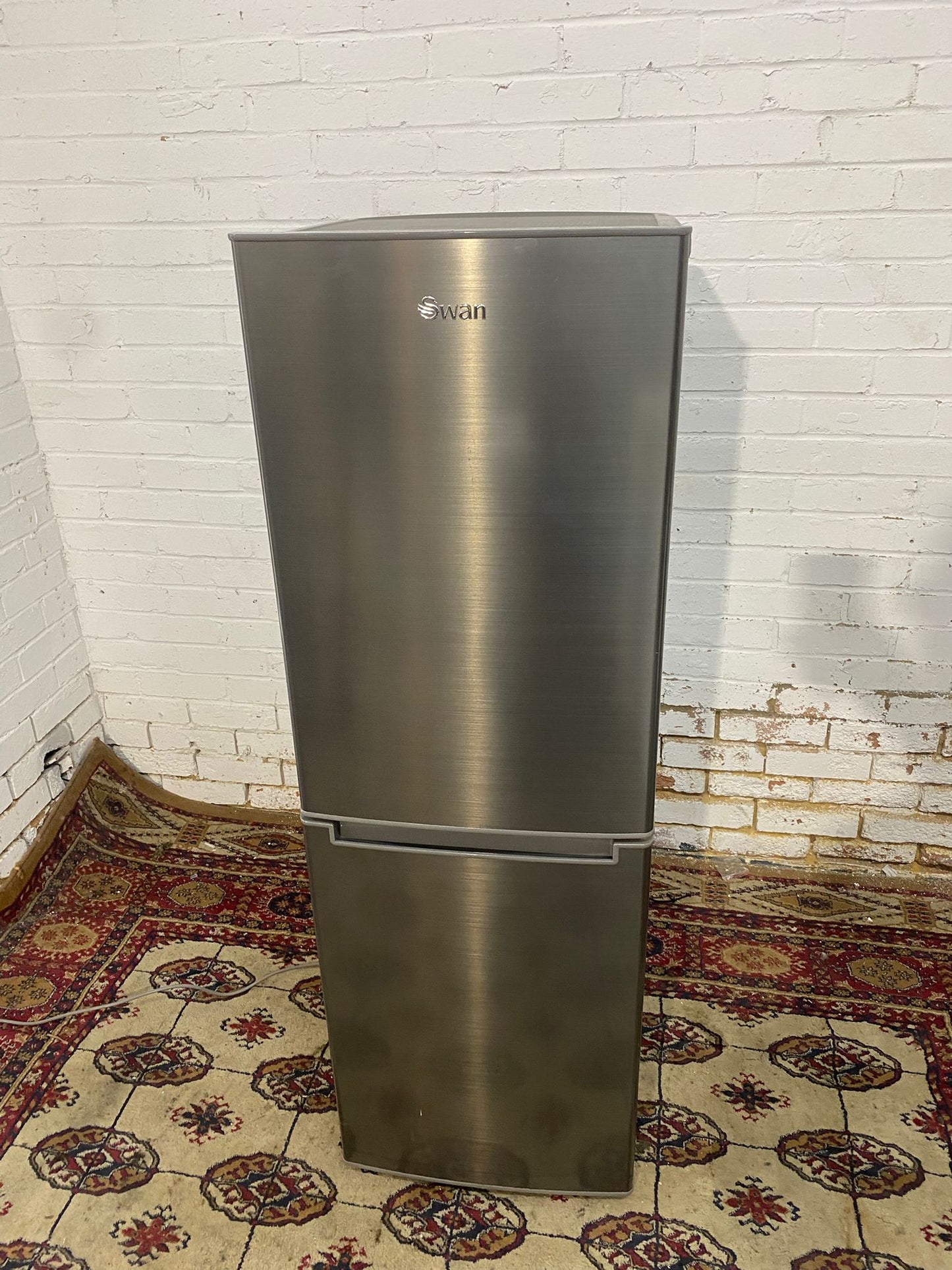 Beautiful Swan Stainless Steel Fridge Freezer For Sale