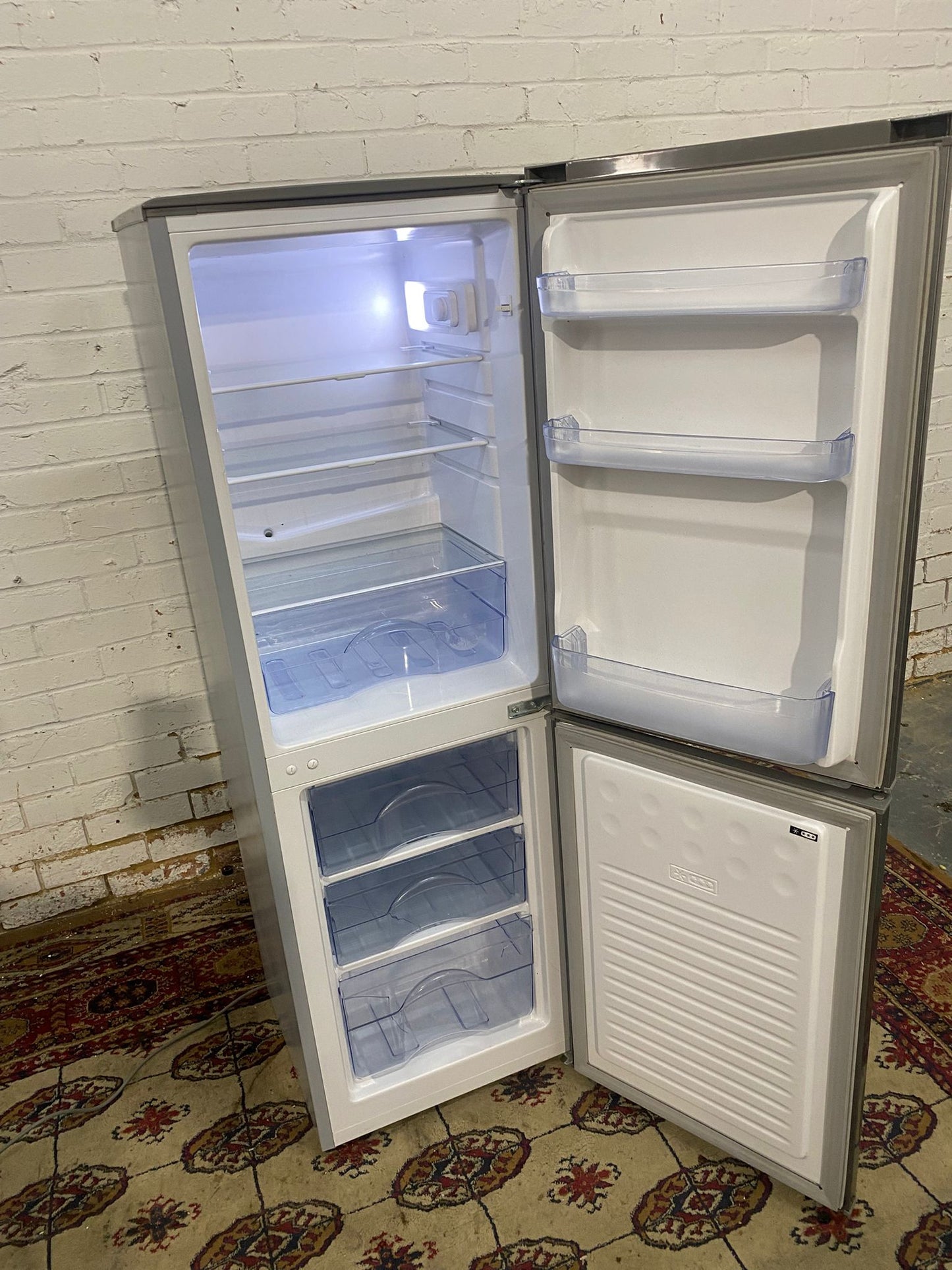 Beautiful Swan Stainless Steel Fridge Freezer For Sale