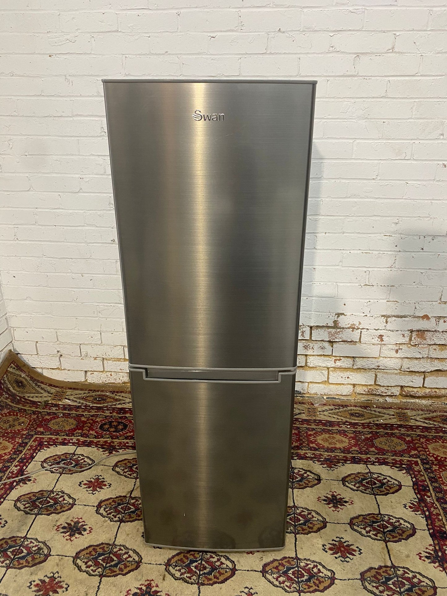 Beautiful Swan Stainless Steel Fridge Freezer For Sale