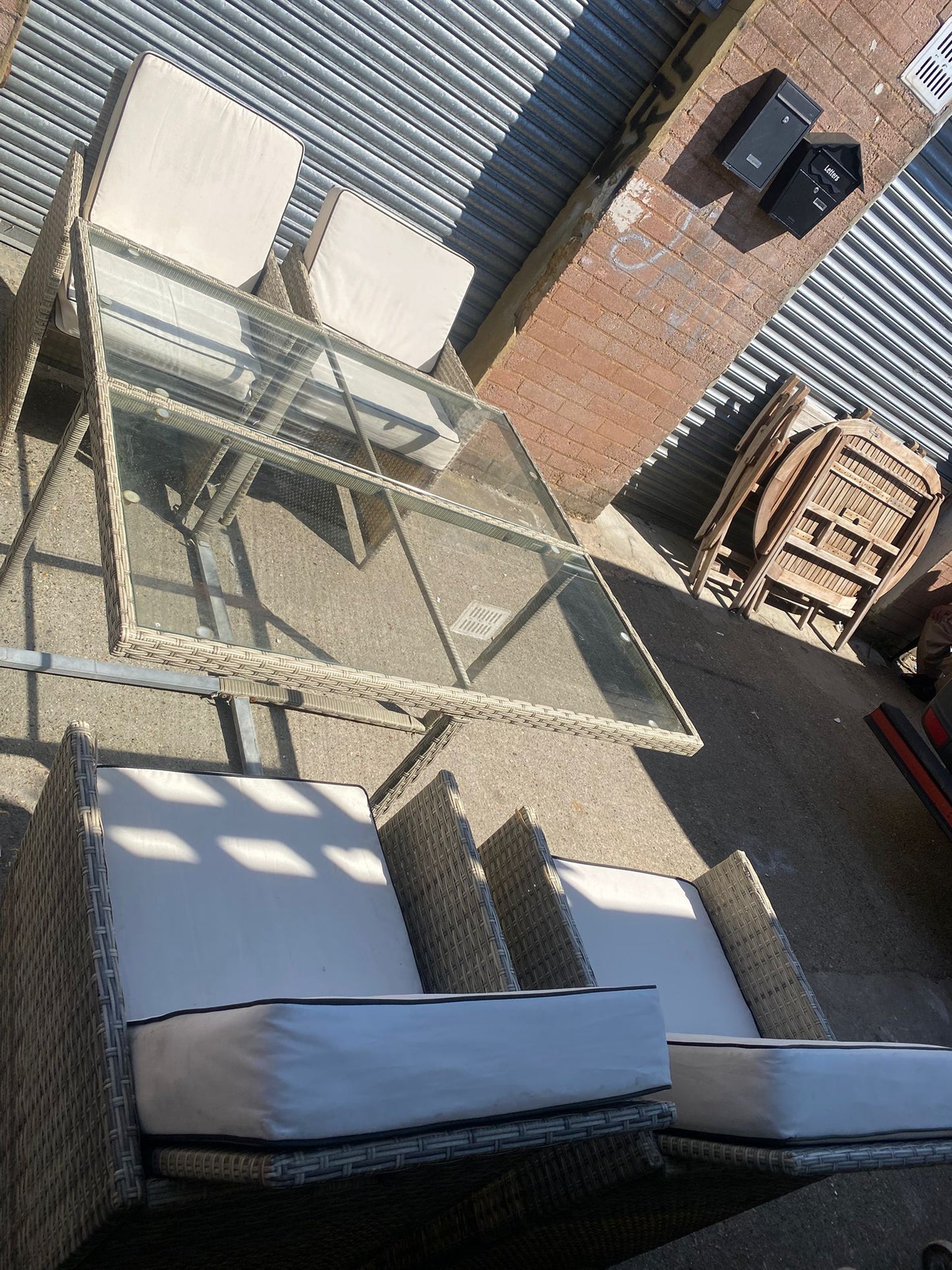 🚚Beautiful Rattan 4 Seater Cubes Garden Set With Washable Cushions For Sale