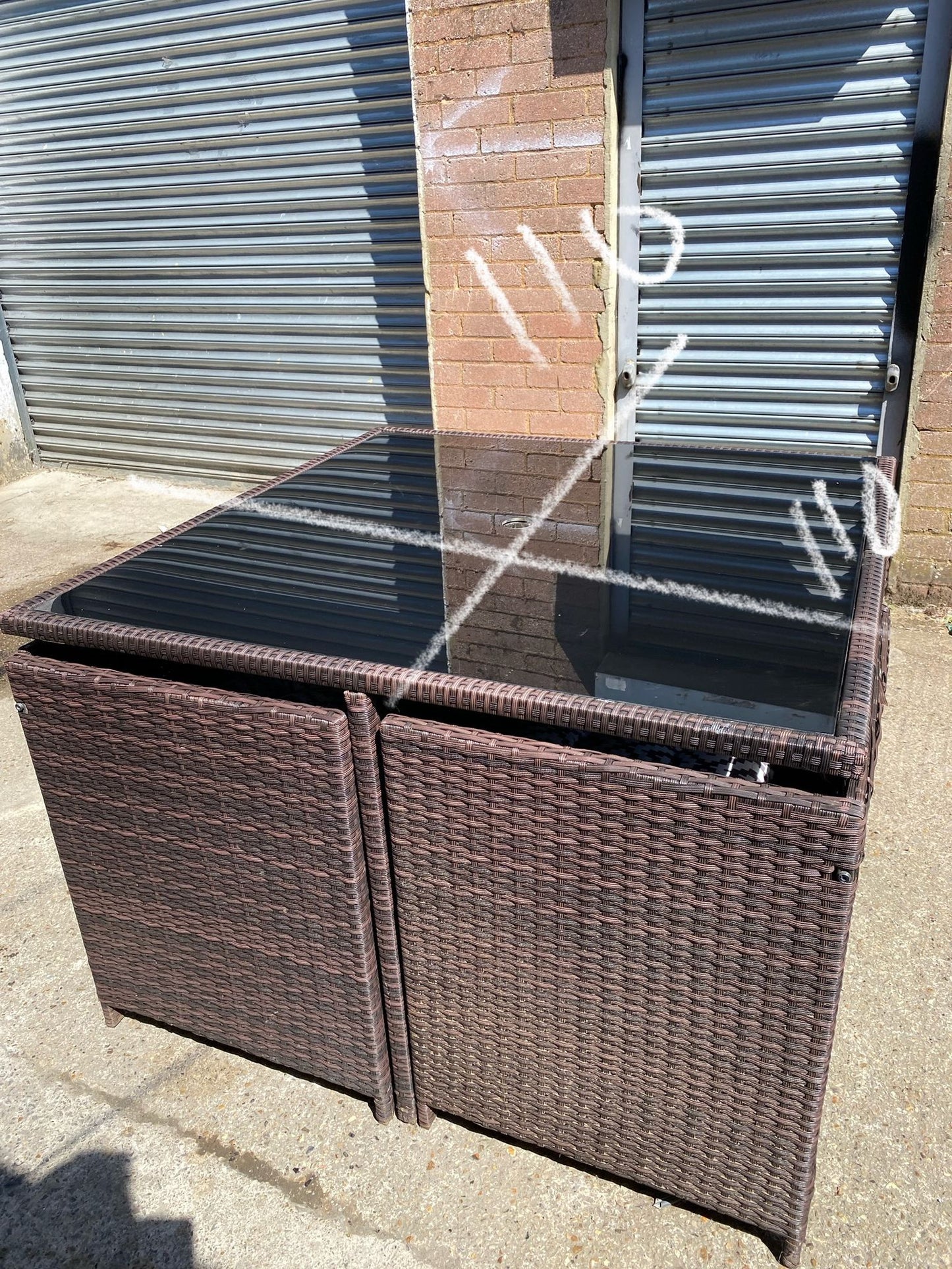Beautiful Rattan 4Seater Cubes Garden Set With Washable Cushions For Sale