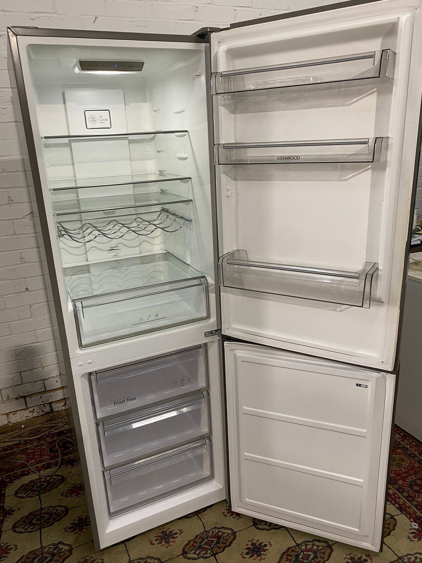 Beautiful 185CM Tall Kenwood Grey/Silver Fridge Freezer For Sale
