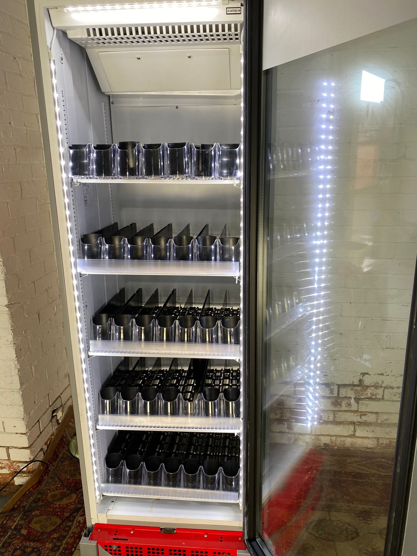 FREE DELIVERY Beautiful Tall CocaCola Standing Glass Display Drinks Fridge For Sale