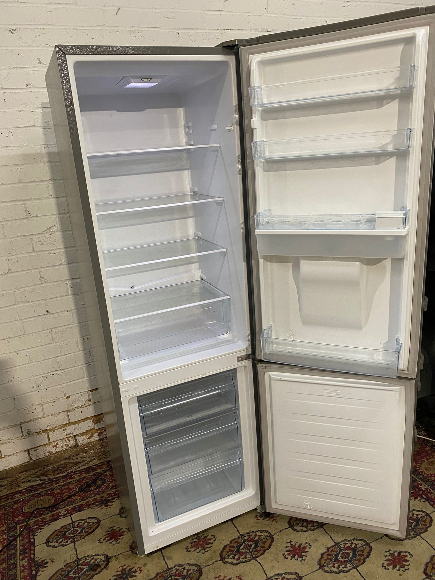 Beautiful FridgeMaster Grey Fridge Freezer For Sale