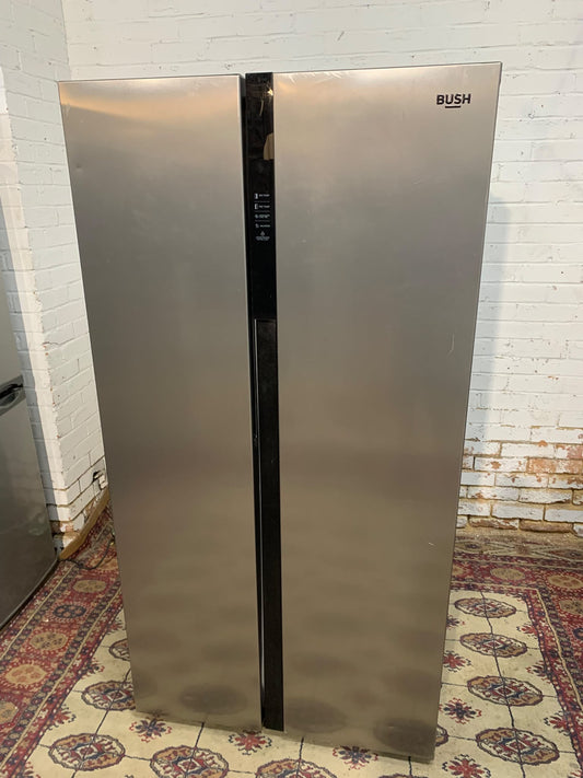 Bush Grey/Silver Double Door American Fridge Freezer