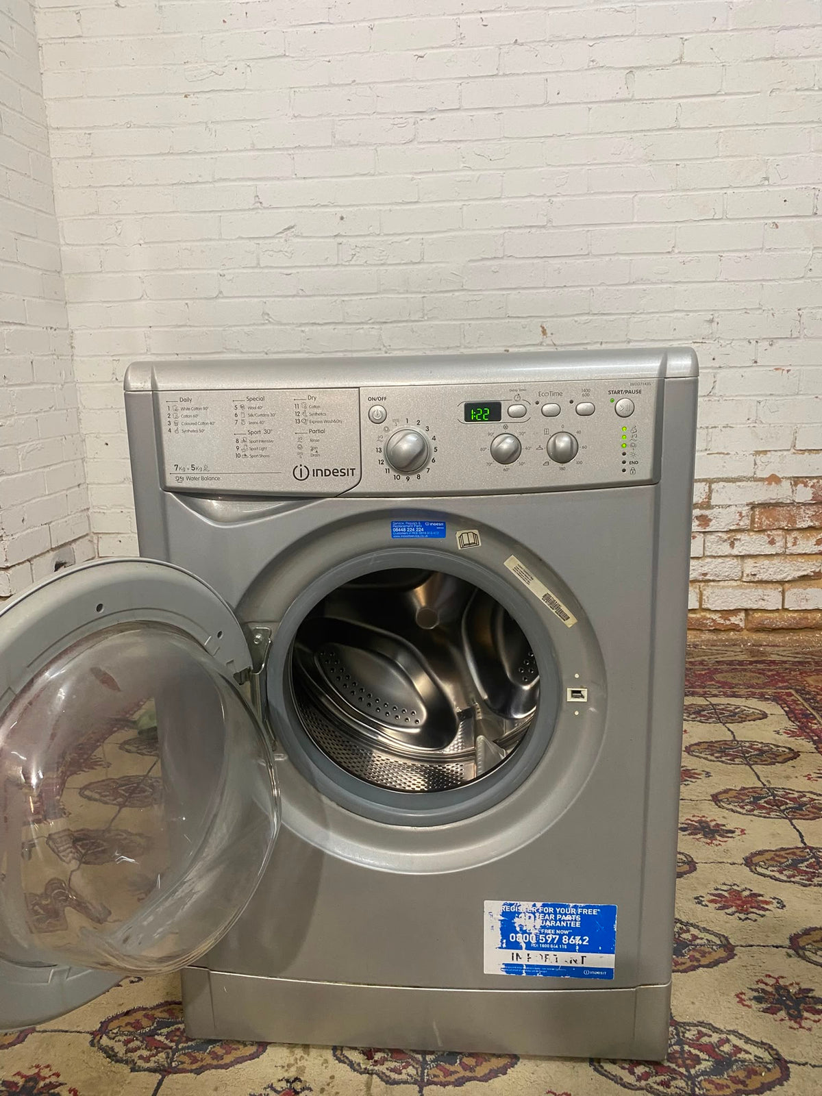 Indesit Grey Washer Dryer 7/5 For Sale