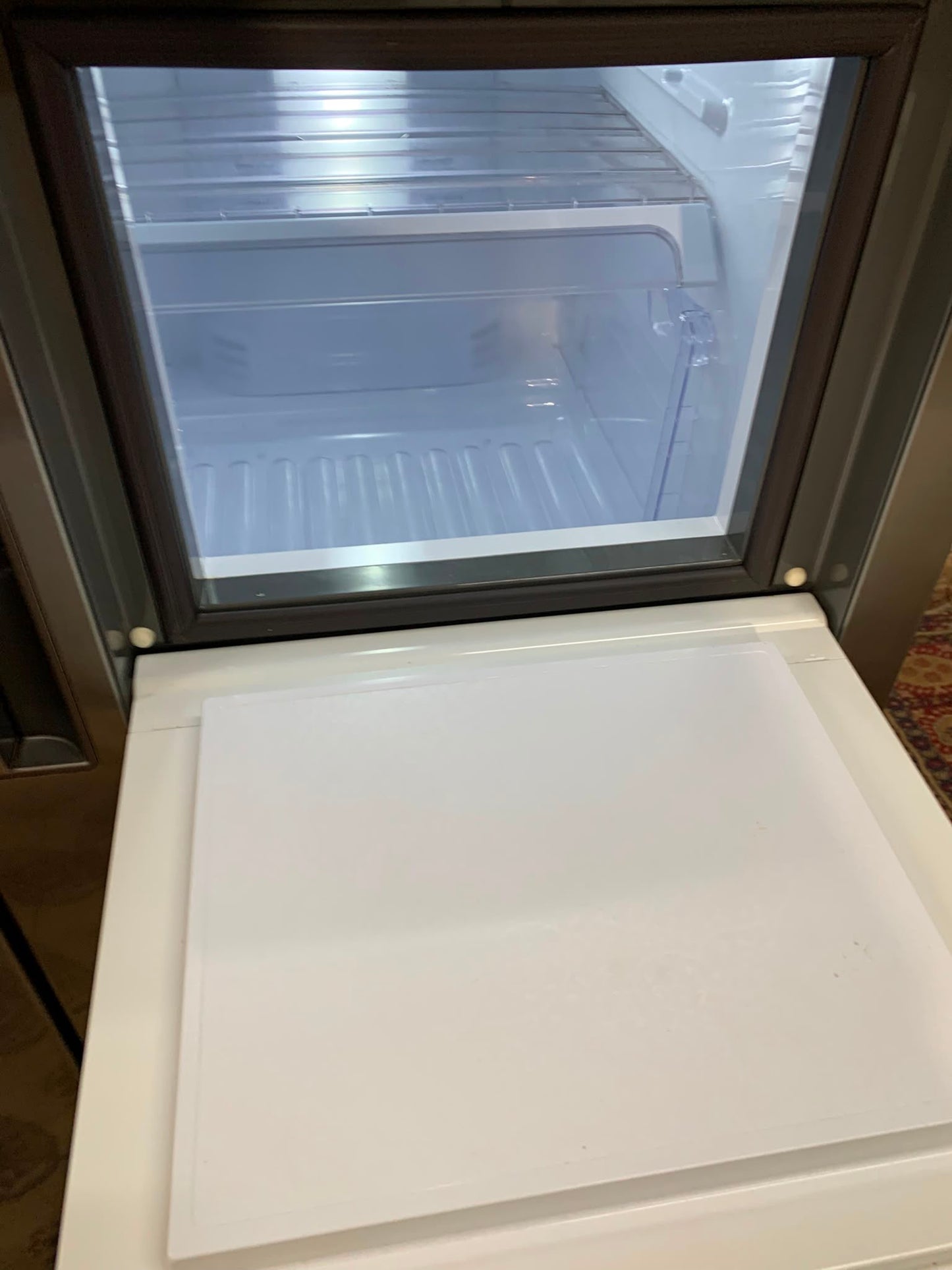 Grey Silver Plumb In 3Door American Fridge Freezer For Sale