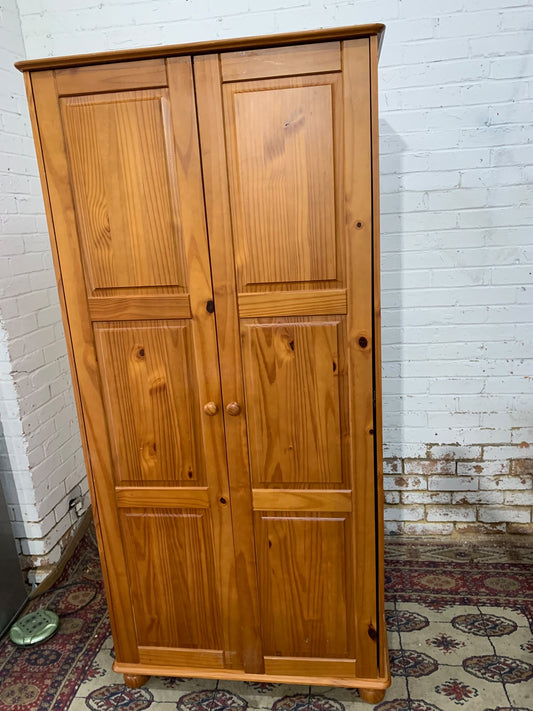 Pine Two Door Assemble Wardrobe