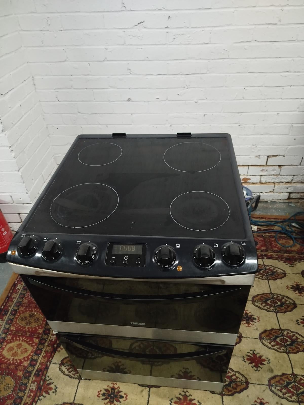 Zanussi 60CM Black Electric Cooker With Dual Oven/Grill For Sale