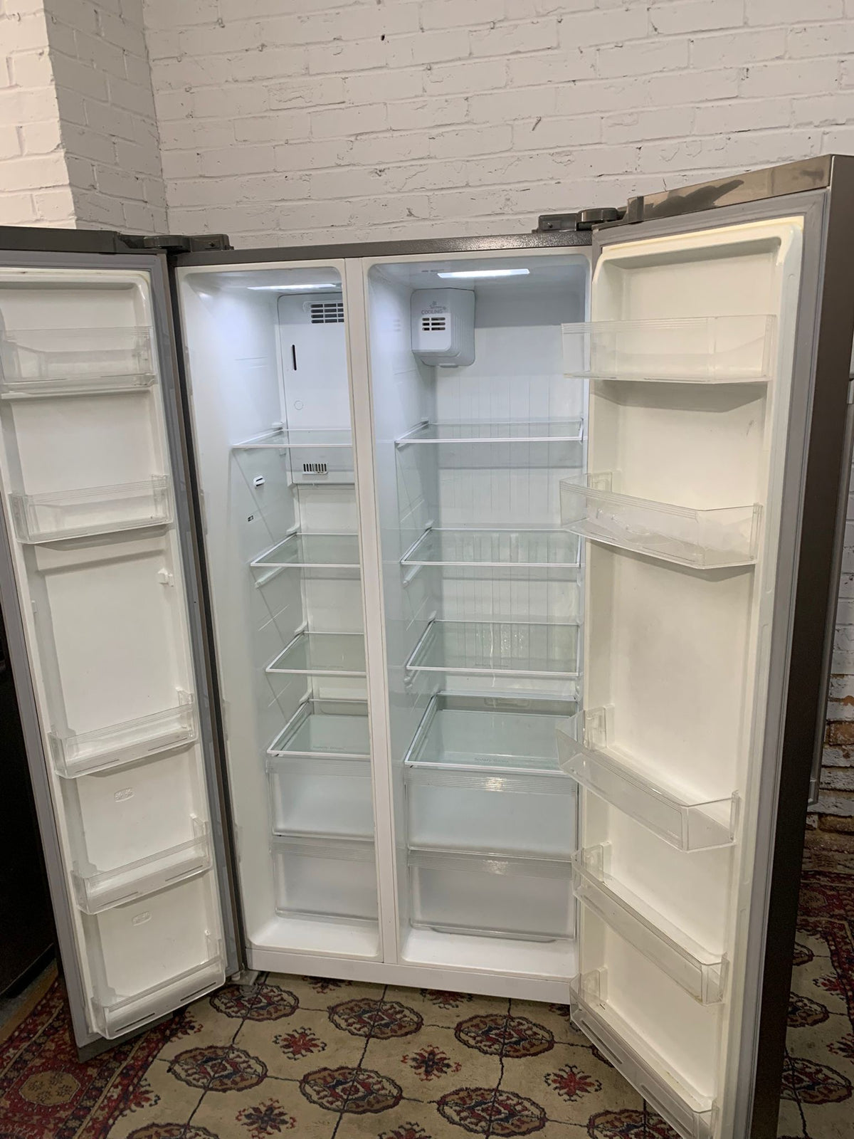 Bush Grey American Double Door Fridge Freezer