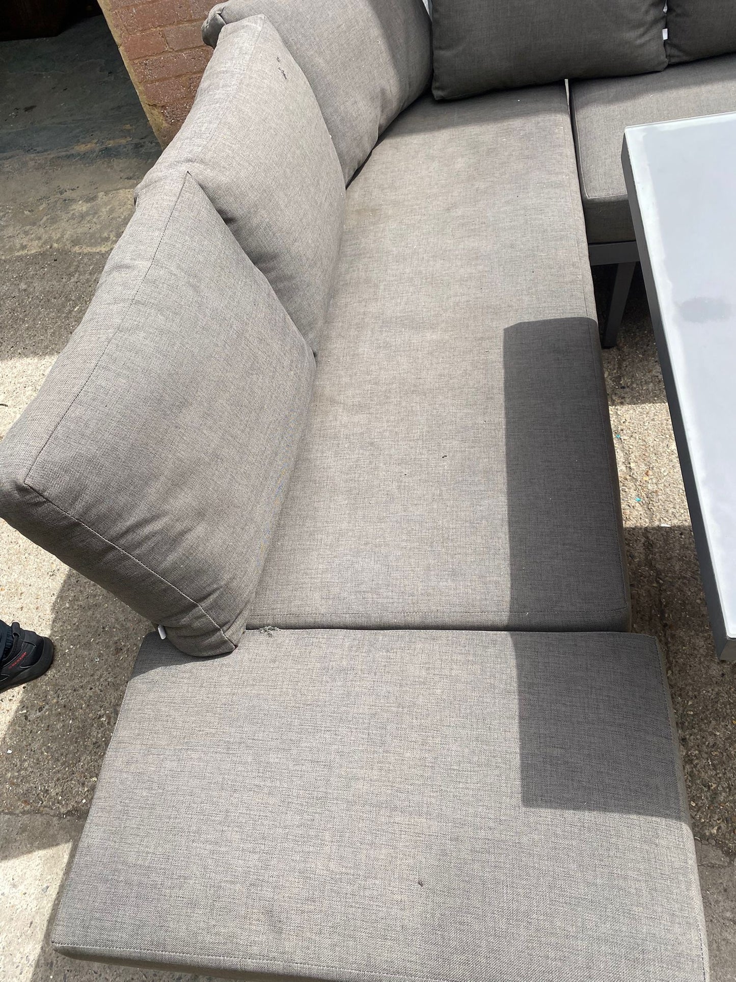 Corner Sofa Garden Set With Large Table For Sale
