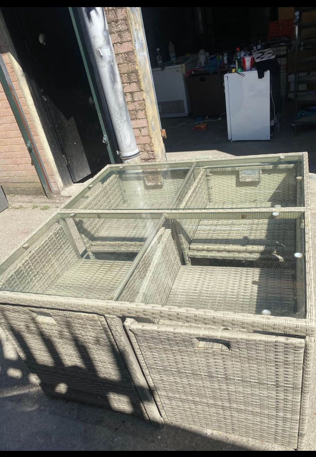Rattan 4Seater Cubes Garden Set With Washable Cushions For Sale