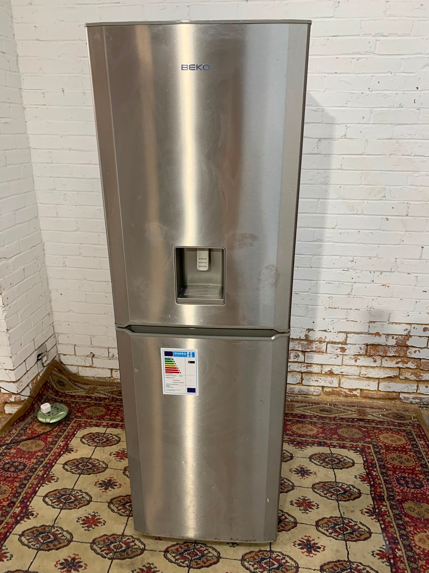 Tall Beko Stainless Steel Fridge Freezer With Water Dispenser For Sale