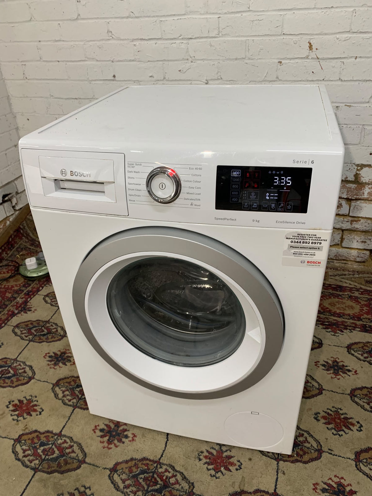 BOSCH SERIES 6 Fully Loaded 9KG Washing Machine (video available)