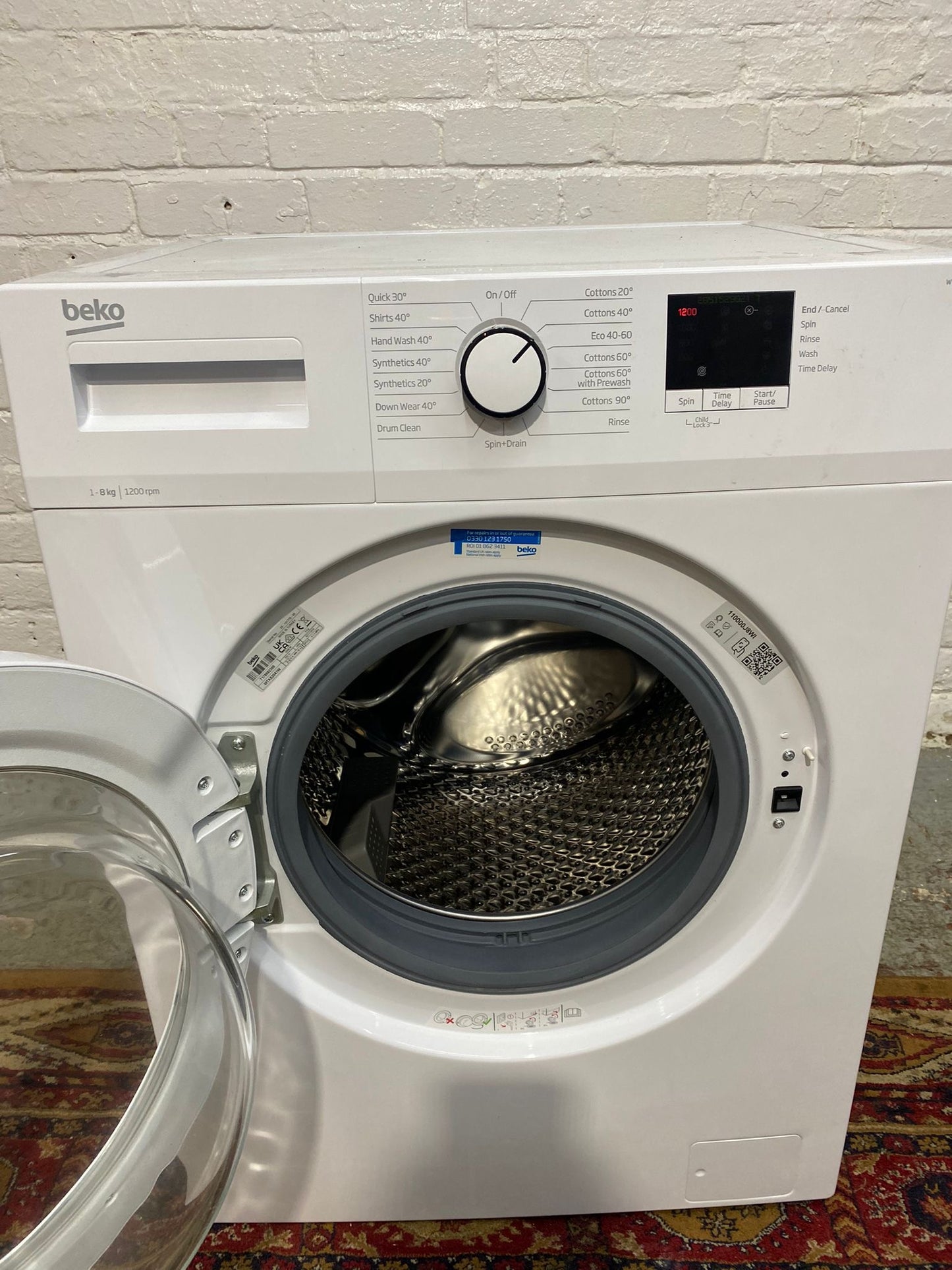 Beautiful Beko White 8KG Washing Machine For Sale