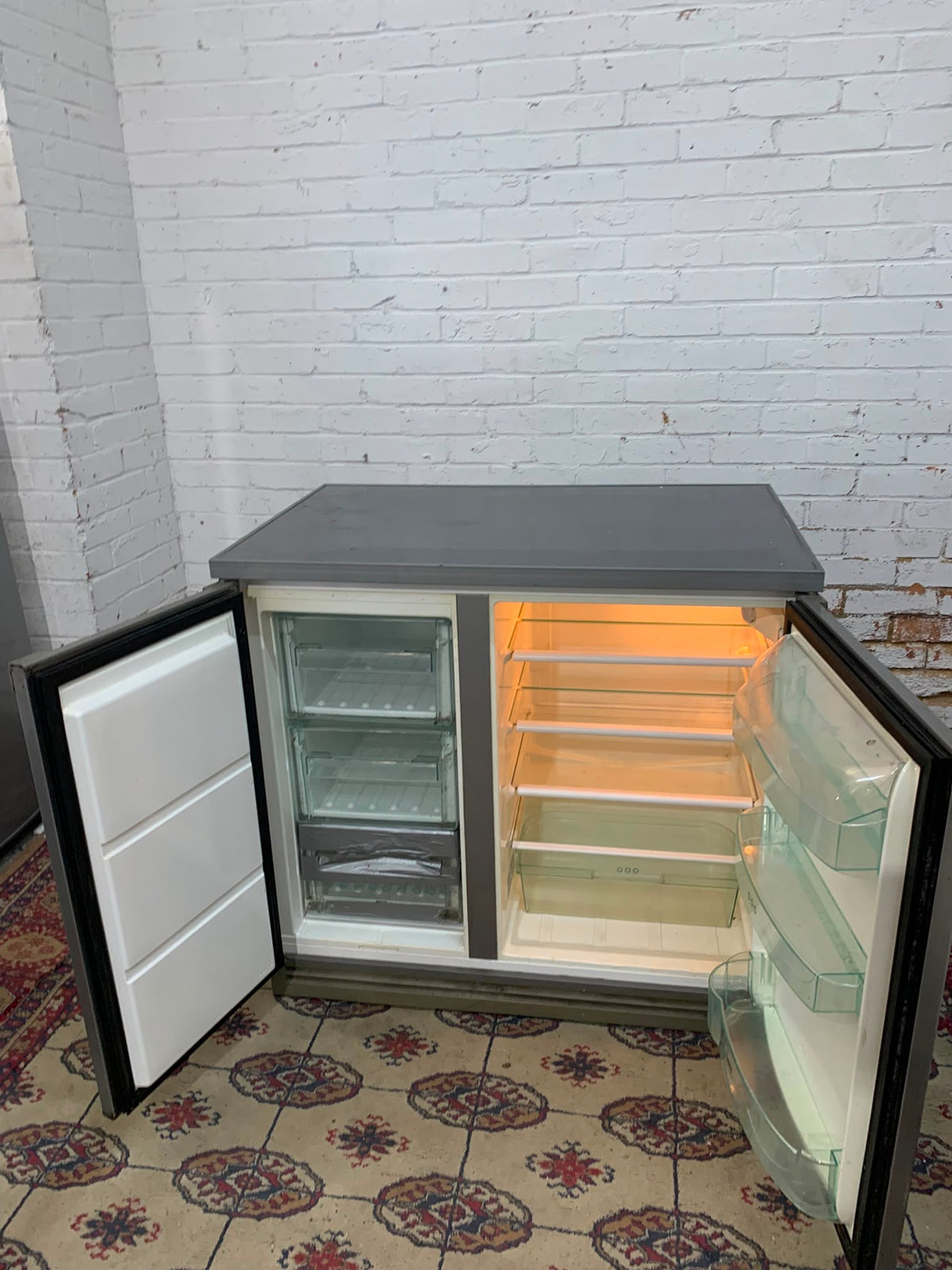 Zanussi Stainless Steel Combine Under Counter Fridge Freezer For Sale