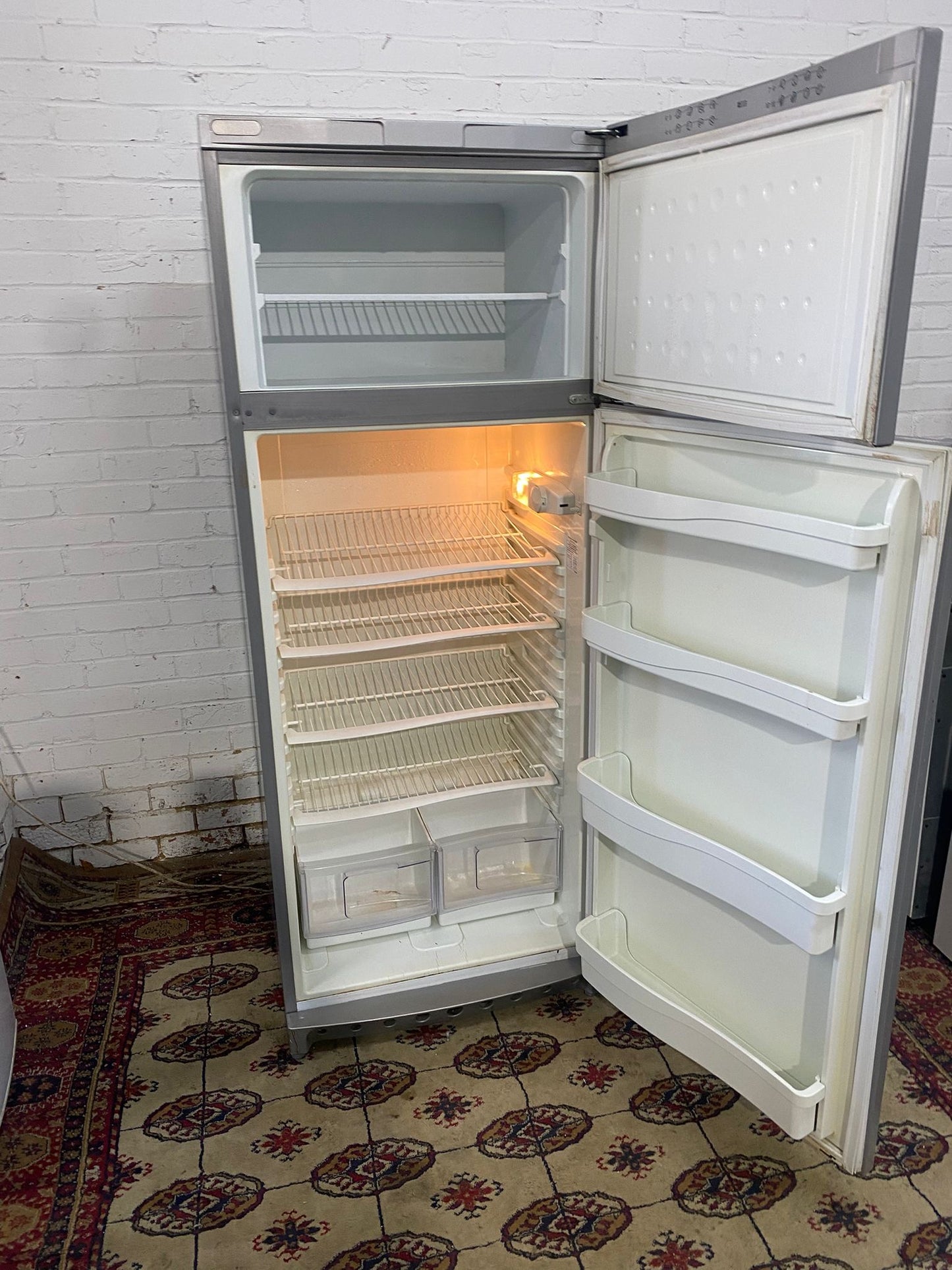 Indesit 70 CM Wide Grey Fridge Freezer On Top For Sale