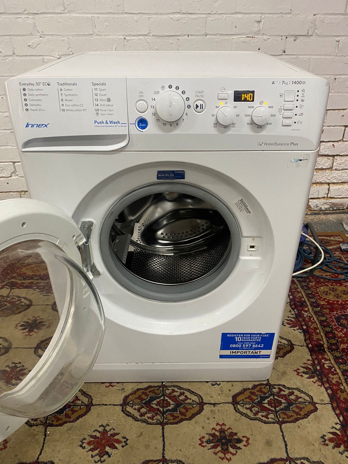 Indesit 7KG White Washing Machine For Sale