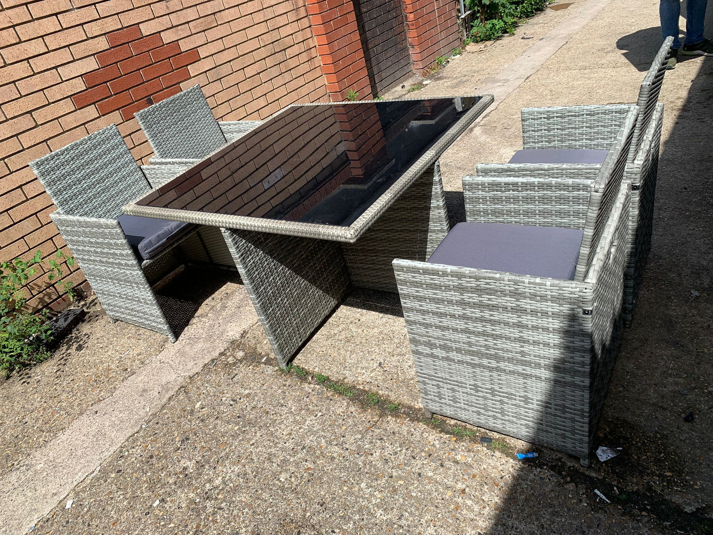 Beautiful Rattan 4Seater Cubes Garden Set With Washable Cushions For Sale