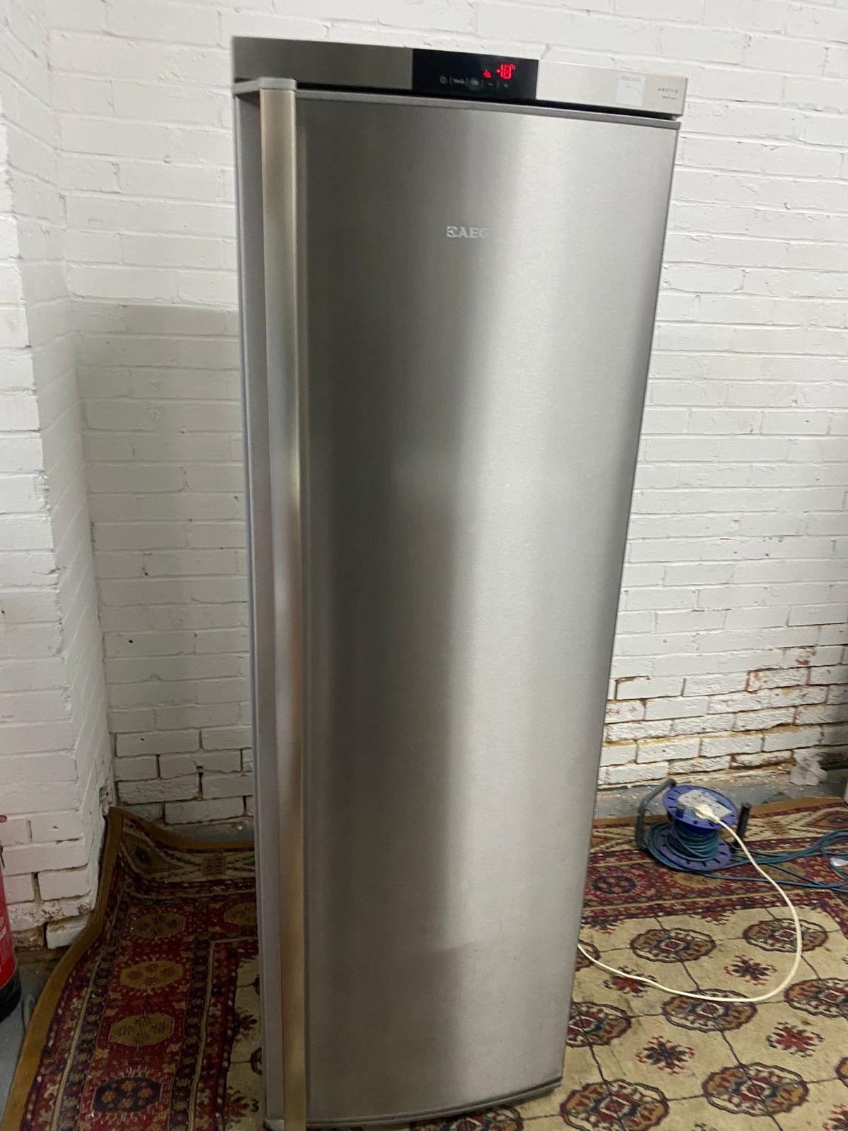 AEG Stainless Standing Freezer For Sale