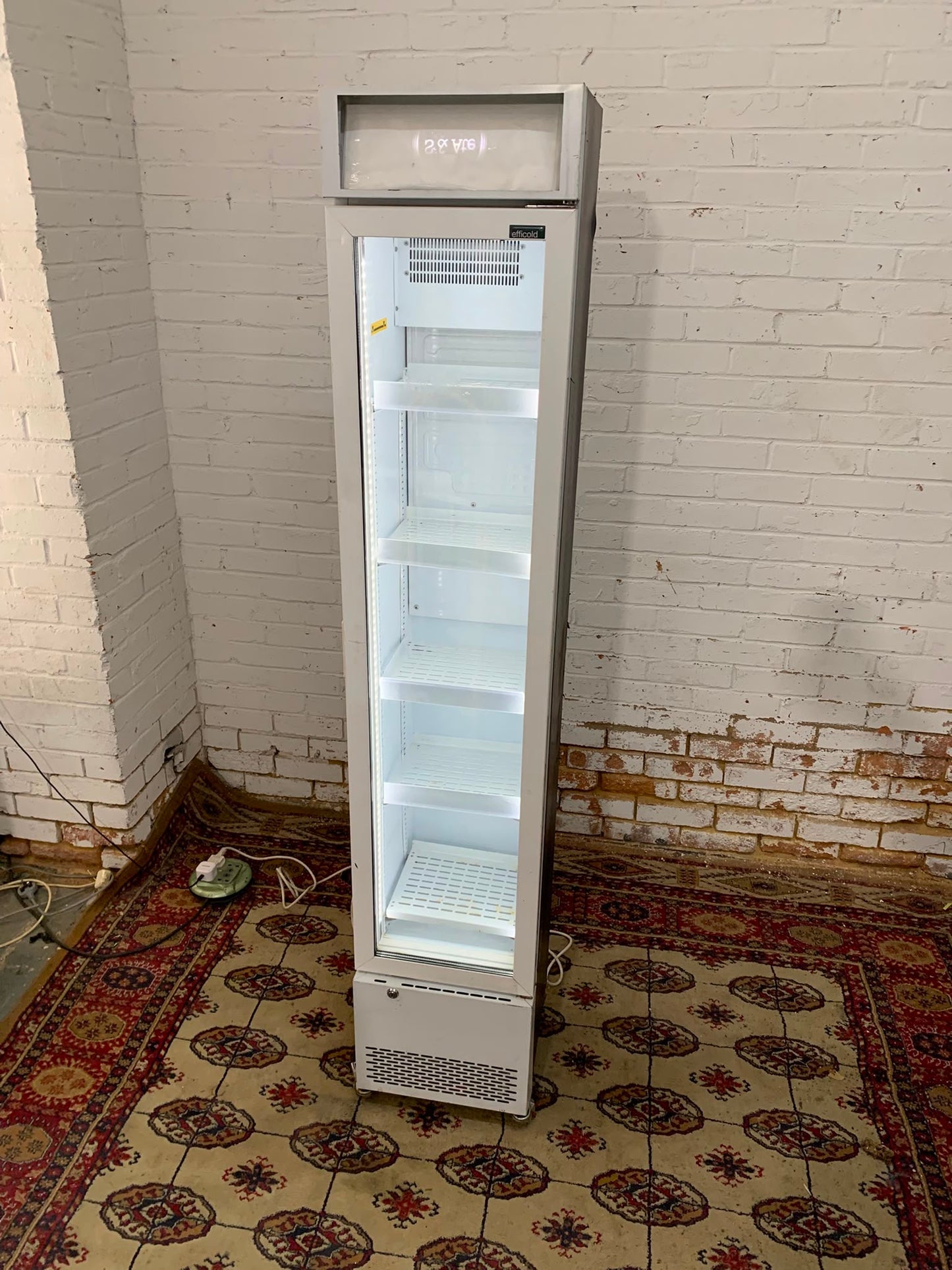 Tall Commercial Glass Standing Drink/IceCream Fridge For Sale