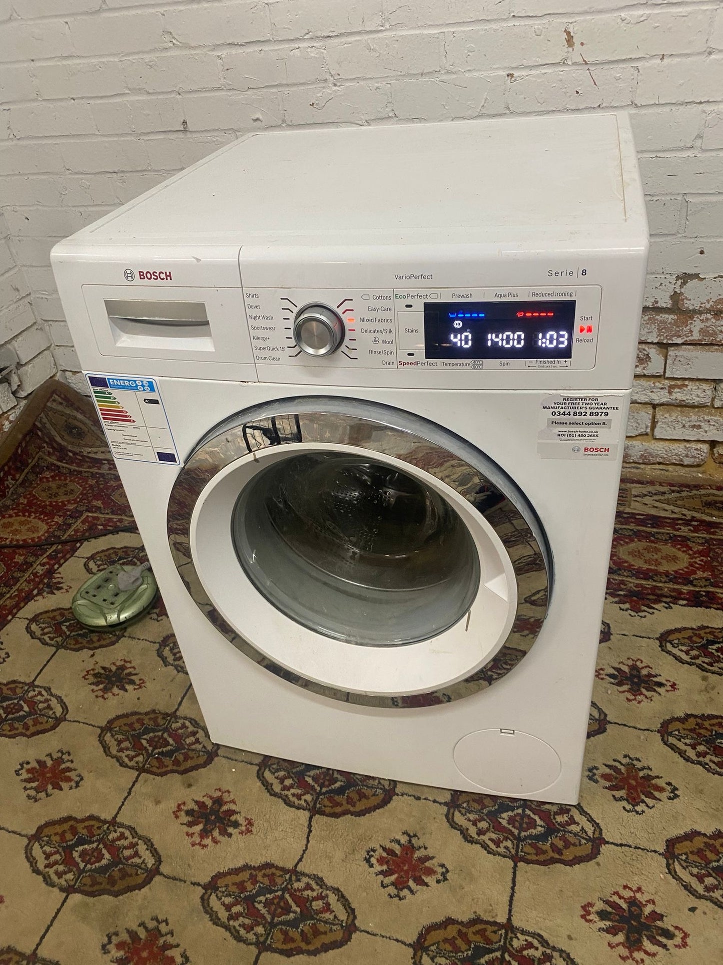 Bosch Series 8 Washing Machine For Sale