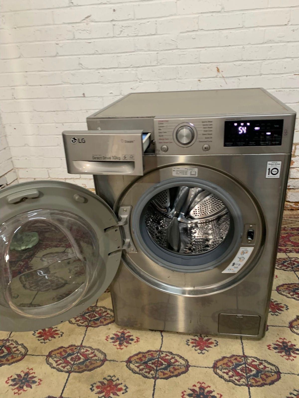 TopBrand LG Stainless Steel DirectDrive 10KG Washing Machine For Sale
