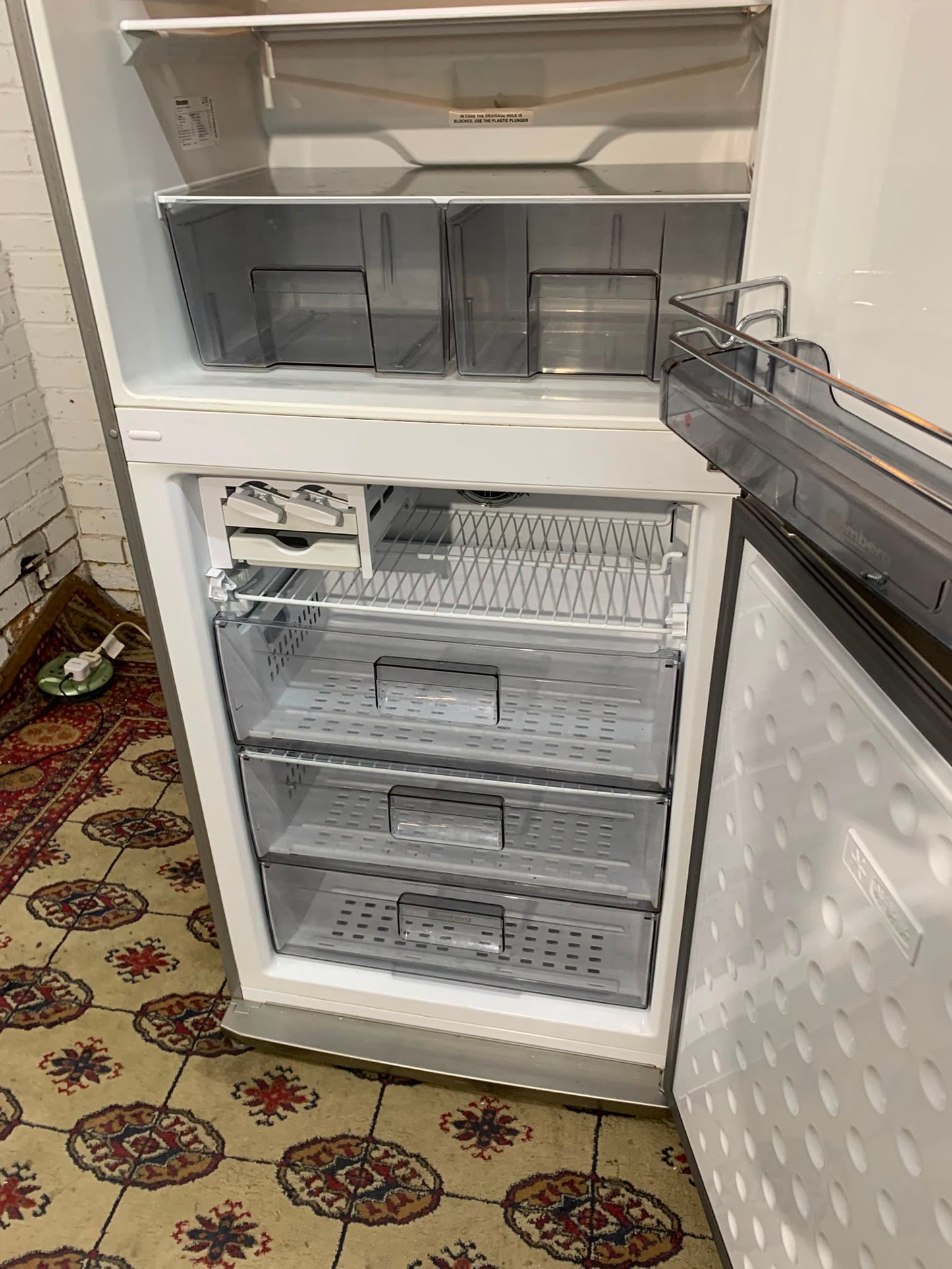 BlomBerg Stainless Steel Fridge Freezer For Sale